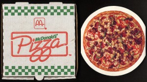pizza de McDonald en los 80